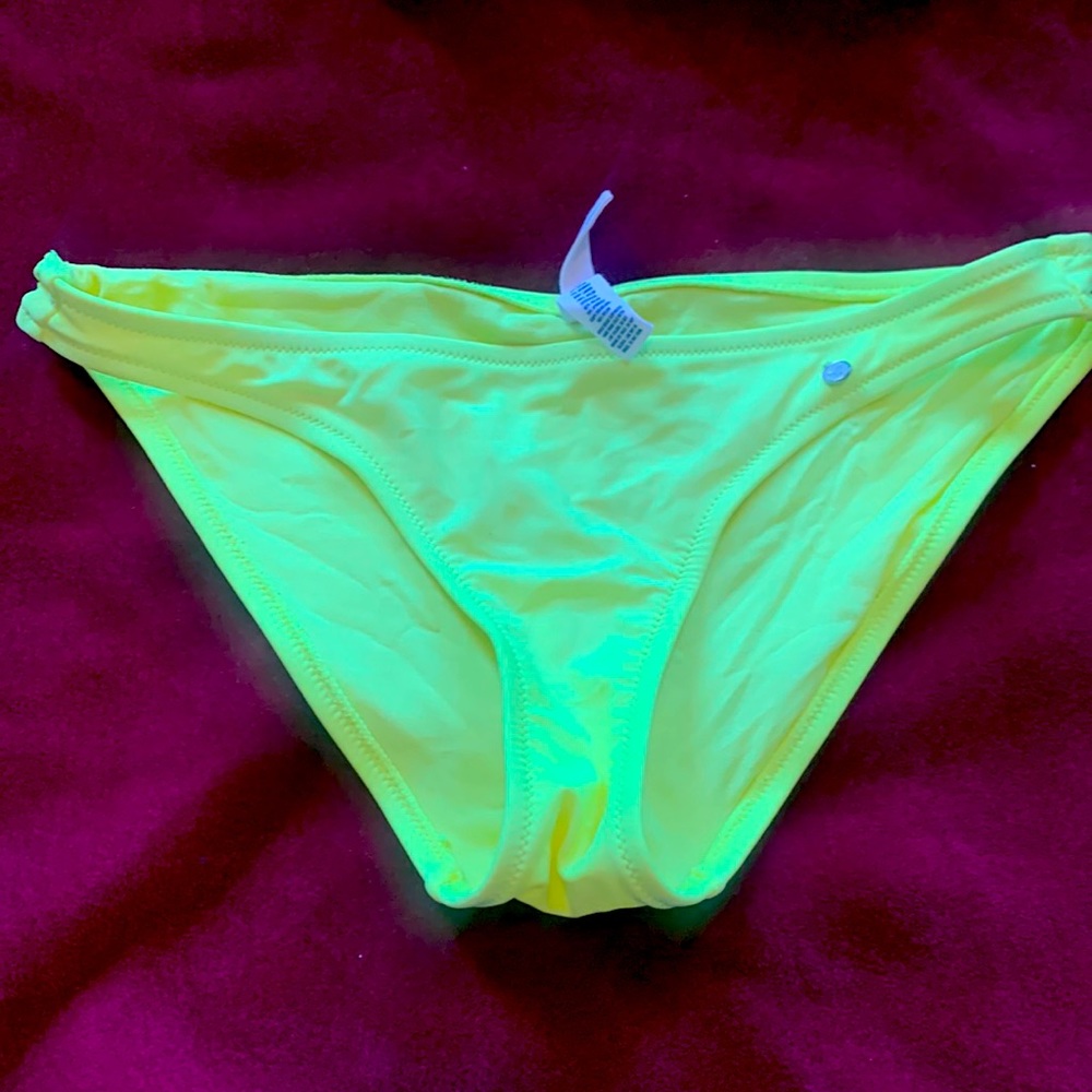 AE Neon Yellow Boho Fringe Convertible 2 Piece Swimsuit - Picture 10 of 14